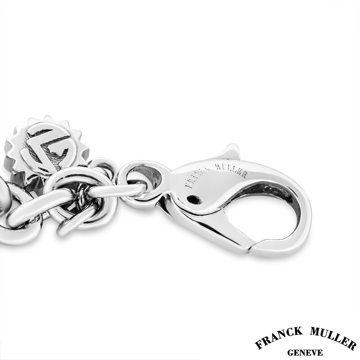 Franck Muller White Gold Charm Bracelet